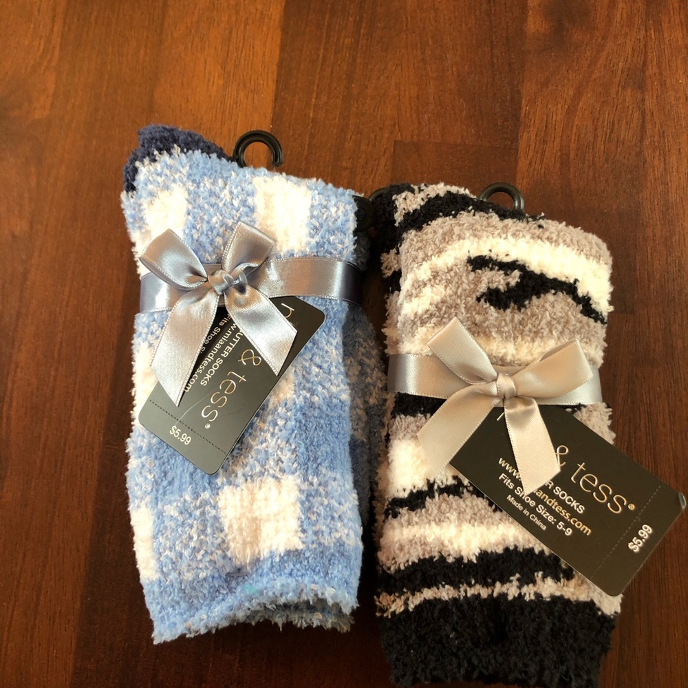 NWT- two pairs of Mia & Tess Butter Socks